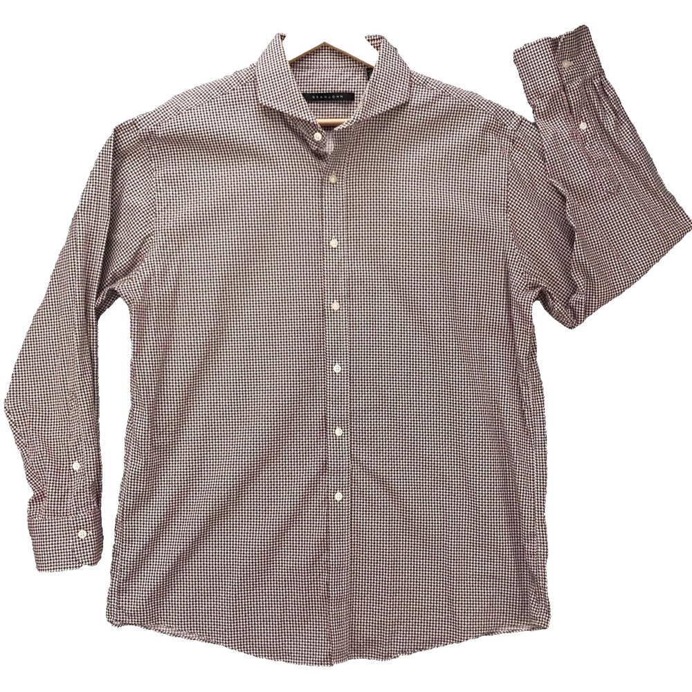 VTG Sean John Herringbone Oxford XL Regular Fit Cotton Shirt Mens 17.5 34 35 Y2k